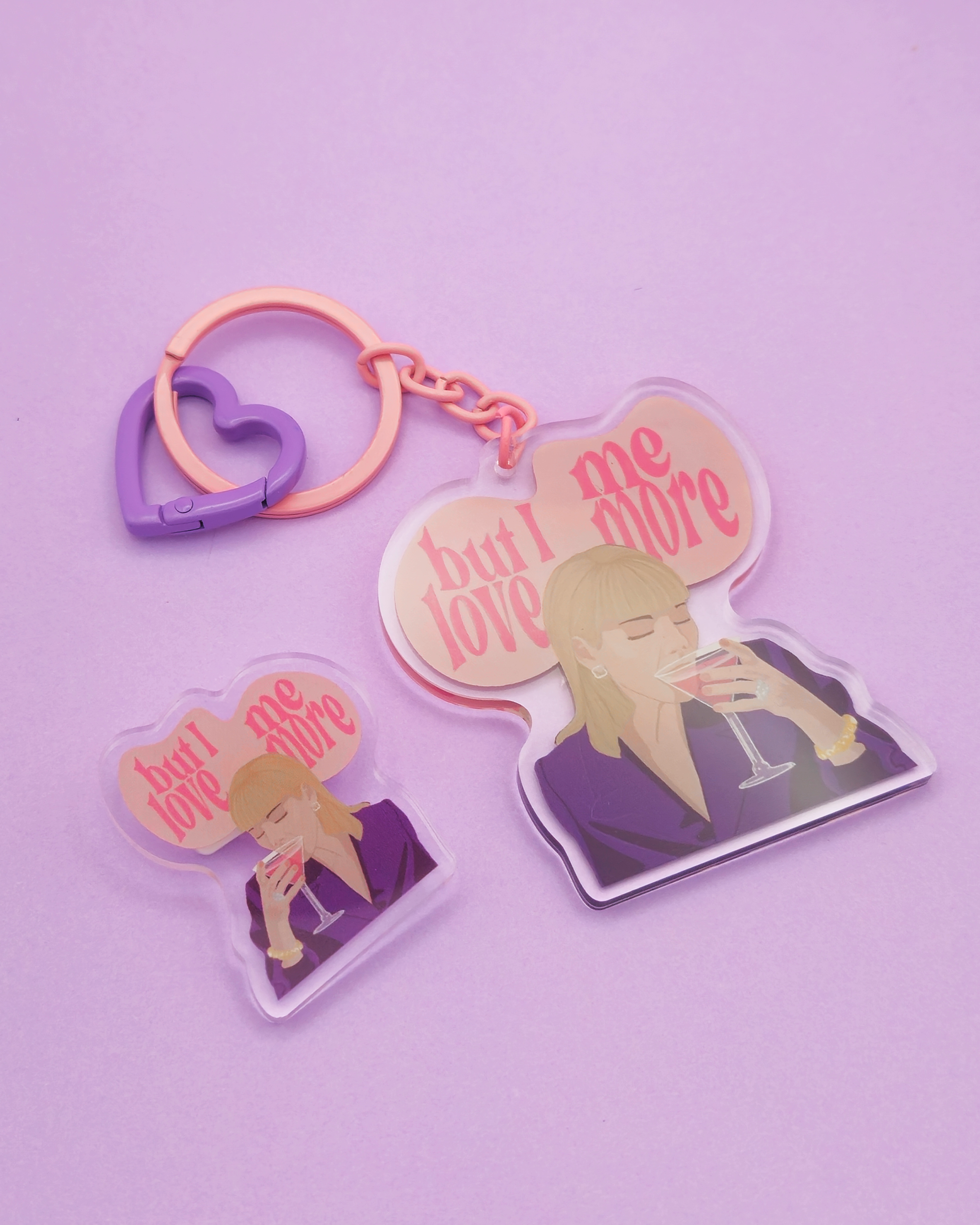 I love me more porta-chave