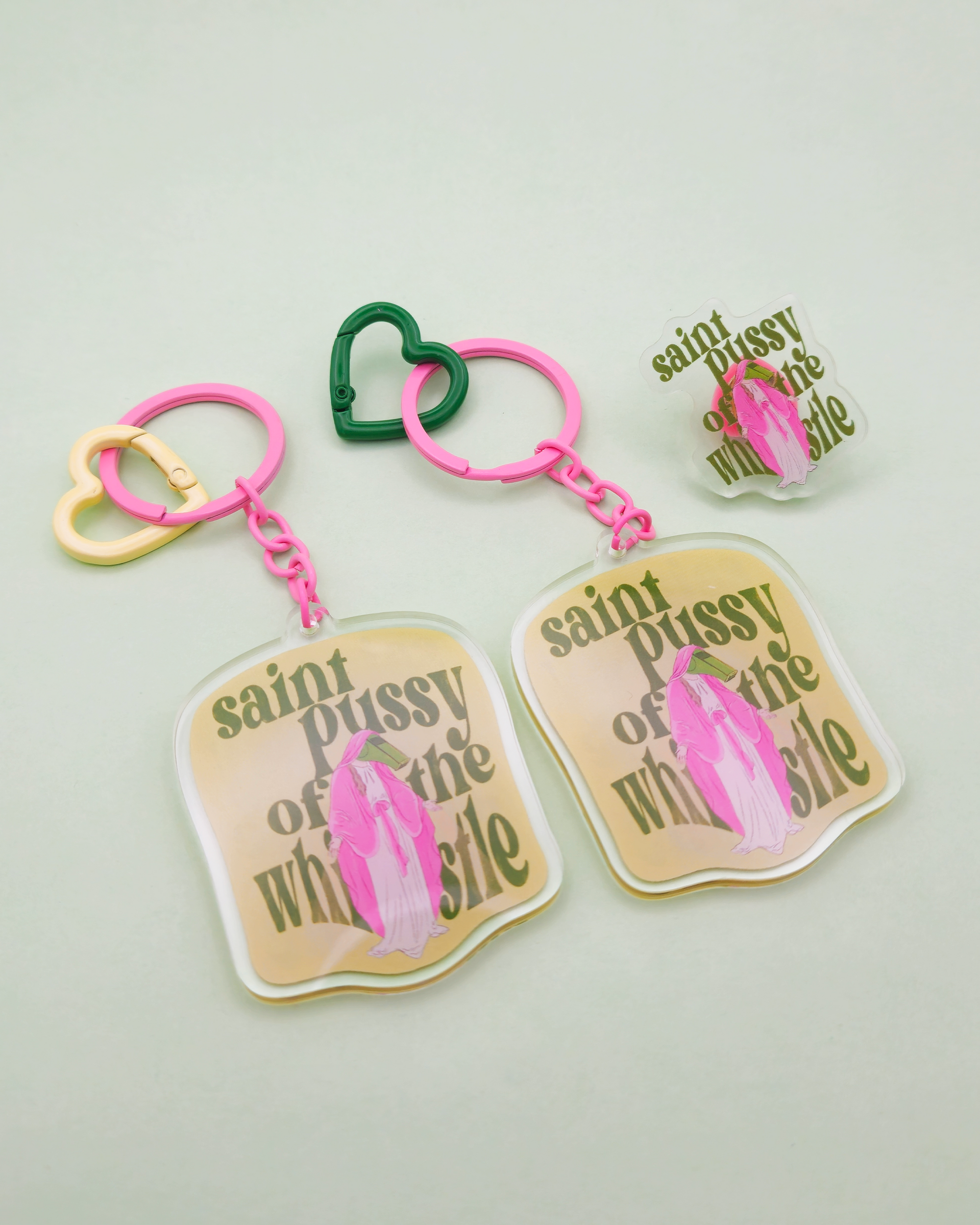 saint p*ssy of the whistle porta-chave