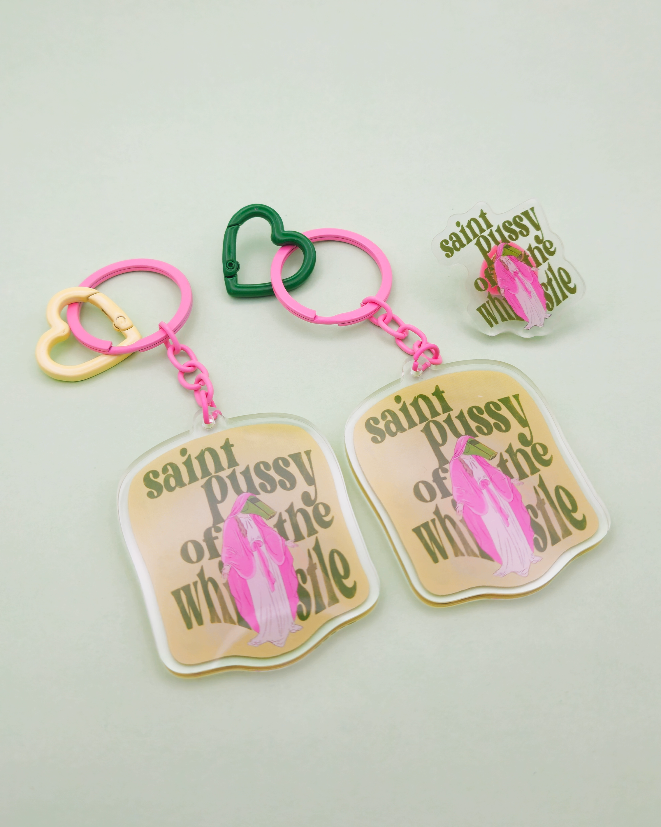 saint p*ssy of the whistle porta-chave