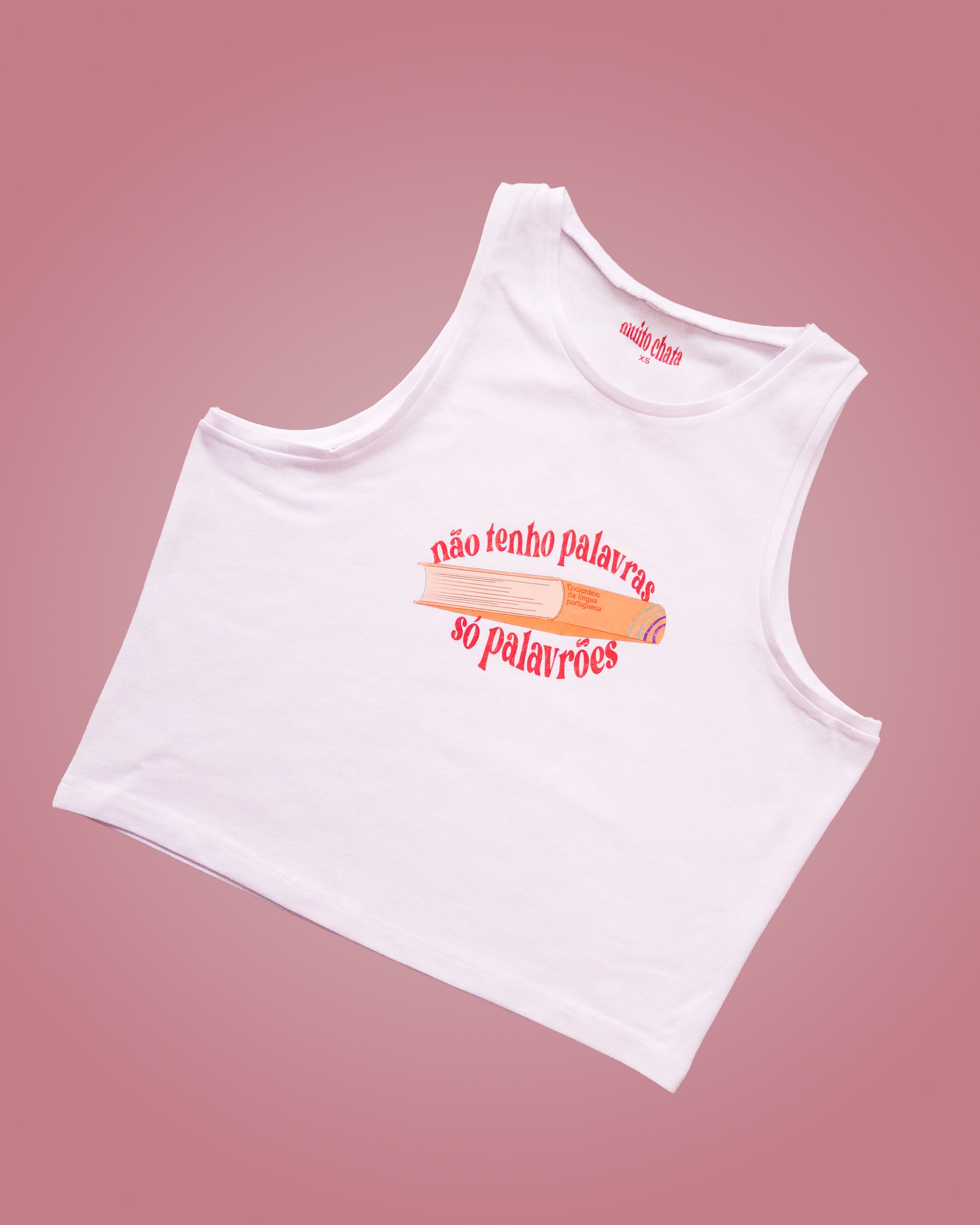 no words crop top