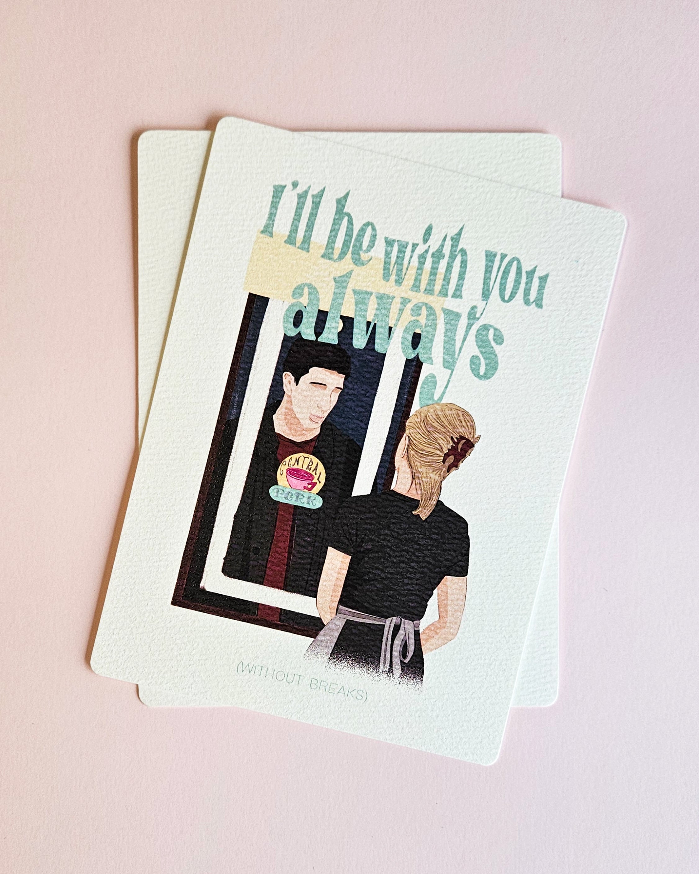 Ross and Rachel valentine's postcard