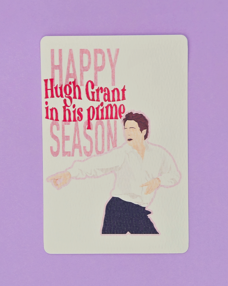 hugh grant christmas postcard