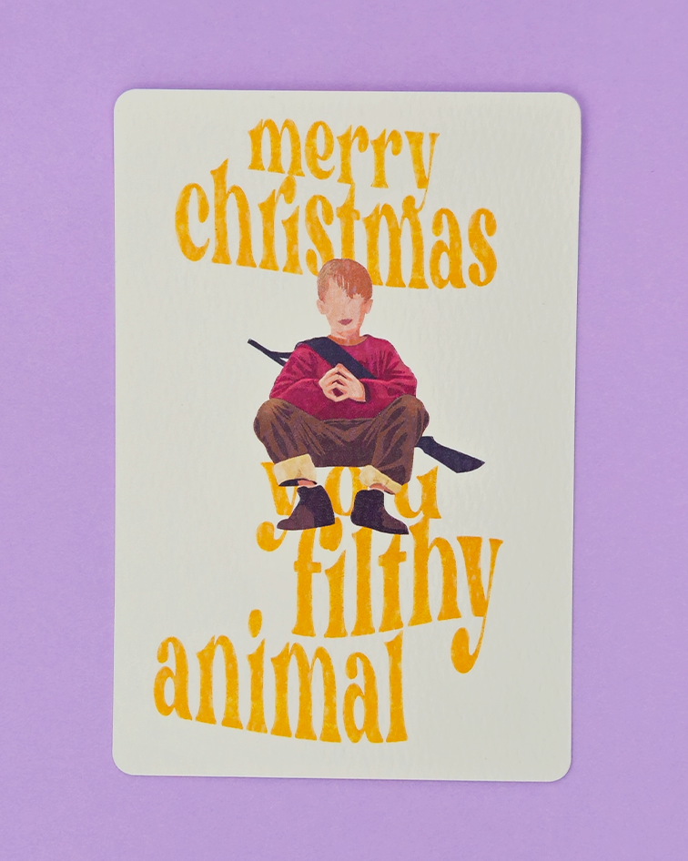 home alone christmas postcard